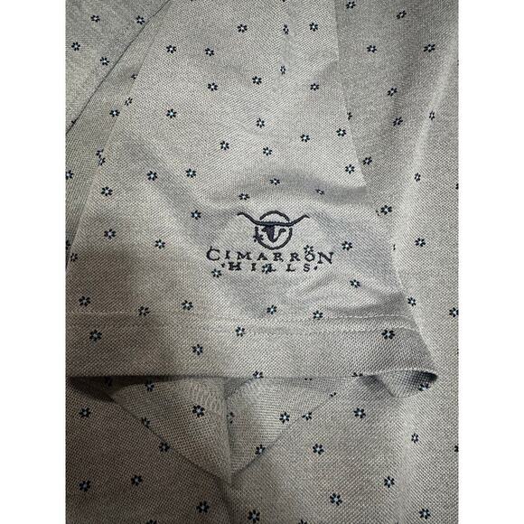 FootJoy Golf Polo Men XL Floral Pattern Gray Blue Luxury Glam Preppy Academia - Picture 9 of 11